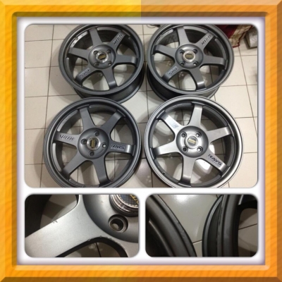 ขายแม็กใหม่ล้อโชว์ Volk TE37 สีเทากัลขอบ17 4 รู100 ราคา 10,000 บาทถูก