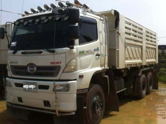 HINO MEGA SERIES 500 - 380 HP EURO3 ปี 54 รถพ่วงแม่+ลูก กระบะดั๊มพ์เหล็กของสามมิตรลอนเฉียงทั้งแม่ทั้งลูกสวยจัด ลูก 3 เพลาดั๊มพ์ความยาว 6.50 เมตร เครื่องดีภายในสวยครบ แอร์ พ.เพาเวอร์ ก.ไฟฟ้า เบรคทริ๊ปฟี้ครบครัน ช่วงล่างยางสภาพดี 80\% พร้อมใช้งาน เอกสารทะเบี