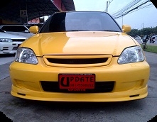 Honda Civic โฉมท้ายข้าวโพด สีเหลืองมุก สวยเวิ่นเว่อ