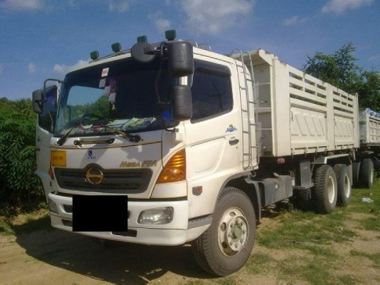 ขาย HINO MEGA 260 (พ่วง 18 ล้อ) ดั๊มพ์สามมิตรแม่ลูก ทะเบียนพร้อมโอน