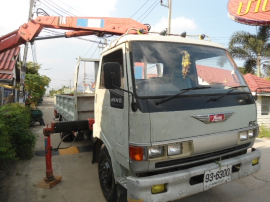 ขายรถบรรทุก 6 ล้อ ติดเครน (พลับ) HINO  รถห้างแท้ๆ