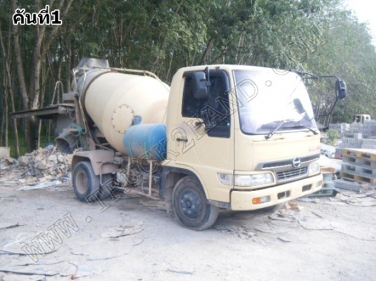 รถบรรทุก 6 ล้อ โม่ปูน ยี่ห้อ HINO โม่ปูน 2.5 คิว (ขายรวม 2 คัน)