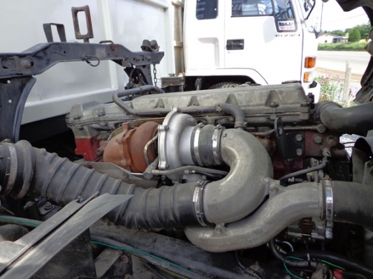 HINO MEGA FL1J 10 ล้อ 1 เพลา รถห้าง 220 แรงม้า JO8C TURBO INTERCOOLER EURO2 กระบะเหล็กคอกสูง ยาว 7.5