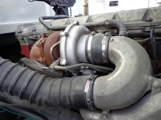 HINO MEGA FL1J 10 ล้อ 1 เพลา รถห้าง 220 แรงม้า JO8C TURBO INTERCOOLER EURO2 กระบะเหล็กคอกสูง ยาว 7.5