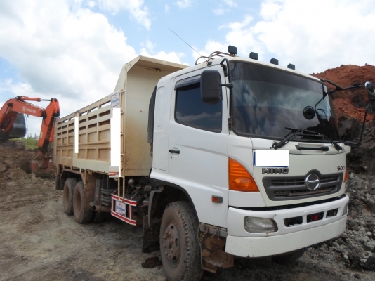 ขายสิบล้อ HINO MEGA Euro3 344แรงม้า กะบะเสรีชัย ดั้มเสาอากาศ