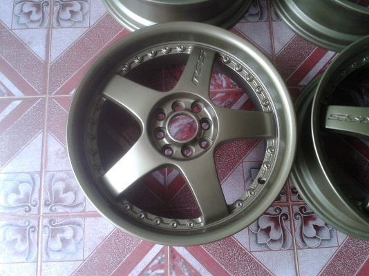 RS5(ยกชุด6,500 บ.)ขอบ17"ใส่4รู100,114.กว้าง7" ET42งานLENSO(ทำสีใหม่ ดัด คด ดุ้ง ให้เรียบร้อยครับ)