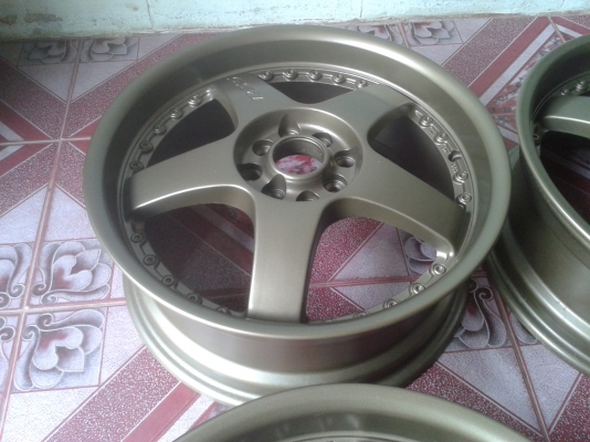 RS5(ยกชุด6,500 บ.)ขอบ17"ใส่4รู100,114.กว้าง7" ET42งานLENSO(ทำสีใหม่ ดัด คด ดุ้ง ให้เรียบร้อยครับ)