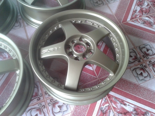RS5(ยกชุด6,500 บ.)ขอบ17"ใส่4รู100,114.กว้าง7" ET42งานLENSO(ทำสีใหม่ ดัด คด ดุ้ง ให้เรียบร้อยครับ)