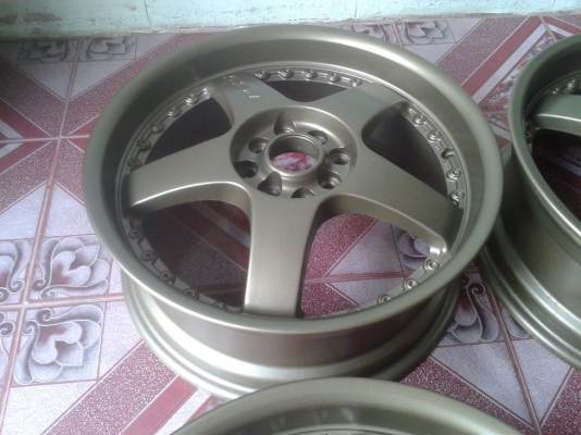 RS5(ยกชุด6,500 บ.)ขอบ17"ใส่4รู100,114.กว้าง7" ET42งานLENSO(ทำสีใหม่ ดัด คด ดุ้ง ให้เรียบร้อยครับ)
