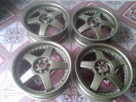 RS5(ยกชุด6,500 บ.)ขอบ17"ใส่4รู100,114.กว้าง7" ET42งานLENSO(ทำสีใหม่ ดัด คด ดุ้ง ให้เรียบร้อยครับ)