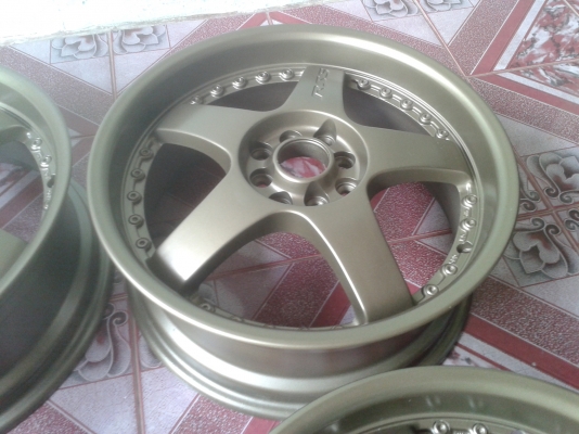 RS5(ยกชุด6,500 บ.)ขอบ17"ใส่4รู100,114.กว้าง7" ET42งานLENSO(ทำสีใหม่ ดัด คด ดุ้ง ให้เรียบร้อยครับ)
