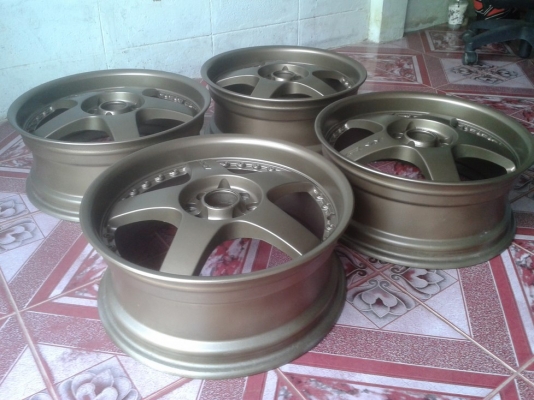 RS5(ยกชุด6,500 บ.)ขอบ17"ใส่4รู100,114.กว้าง7" ET42งานLENSO(ทำสีใหม่ ดัด คด ดุ้ง ให้เรียบร้อยครับ)