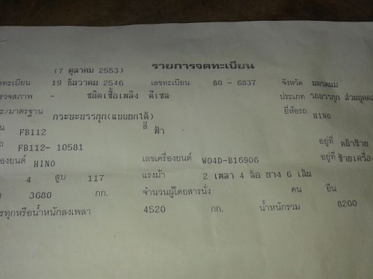 ขาย 6 ล้อดั้ม HINO FB117 แรง (FB112) (WO4D) เฟืองท้าย+คานหน้าใหญ่ Fแล้ว เครื่องแห้ง แรง ดี คัซซีสวย ไม่ผุ ไม่ดาม พร้อมลุยงานได้เลย พร้อมโอน......