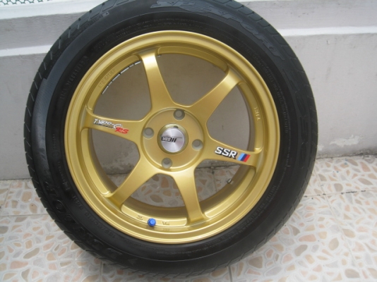 ขายล้อแม็กของใหม่ ssr type c rs 15"x6.5" 4รู100 et38 +ยางปี 12 (081-3747940)