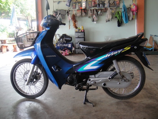 ขายฮอนด้า เวฟ 100 S สีน้ำเงิน-ดำ ทะเบียนพร้อมชุดโอน