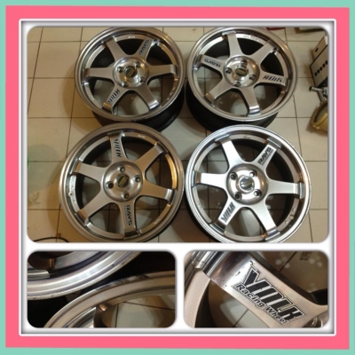 ขายแม็กใหม่ล้อโชว์ Volk TE37 สีไฮเปอร์ซิลเวอร์ ขอบ16 4 รู100 ราคา 9,000 บาทถูก