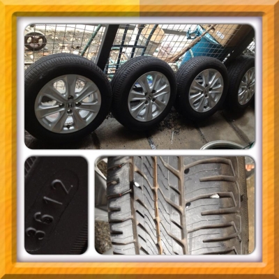 ขายแม็กเดิม15 New Honda Jazz + ยางปี12 ราคา 9,900 บาทราคาถูก