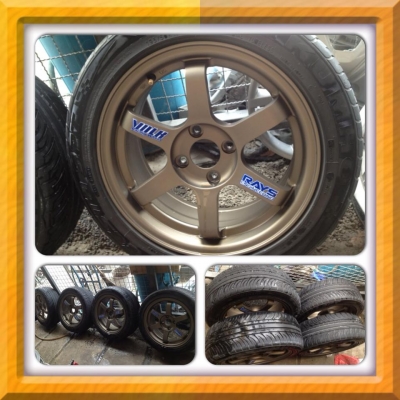 ขายแม็กมือ2 TE37 SL ขอบ15 + ยาง ปี11 ราคา10,900 บาทราคาถูก