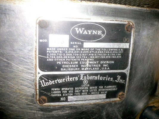 ตู้จ่ายนำ้มันเก่า wayne u.s.a.