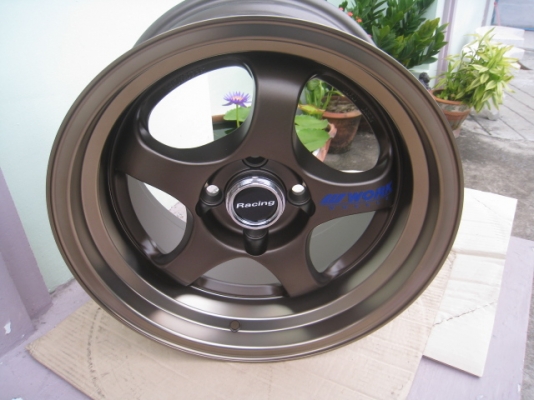ขายล้อแม็กใหม่ W Work S1r 15"x หน้า 7.5 et38 หลัง 8.5 et25 4รู 100  พร้อมจุ๊ป Rays (081-3747940)