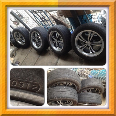 ขายแม็กมือ2 Master ขอบ15 5รู100 + ยางปี12 ราคา 5,900 บาทราคาถูก