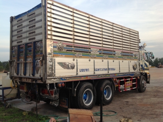 ขายรถสิบล้อพ่วงแม่ลูกดั้ม HINO MEGA 260 แรง สวยจัด ยางเรเดียนทั้งหมด