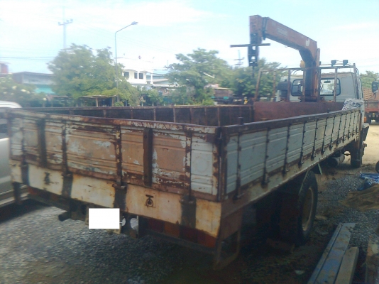 รถบรรทุก 6 ล้อ ISUZU ROCKY 195 แรง พร้อมเครน 3 ตัน 3 ปลอก รถพร้อมใช้งาน ราคาสุดคุ้ม