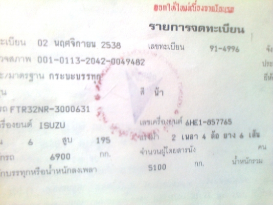 รถบรรทุก 6 ล้อ ISUZU ROCKY 195 แรง พร้อมเครน 3 ตัน 3 ปลอก รถพร้อมใช้งาน ราคาสุดคุ้ม