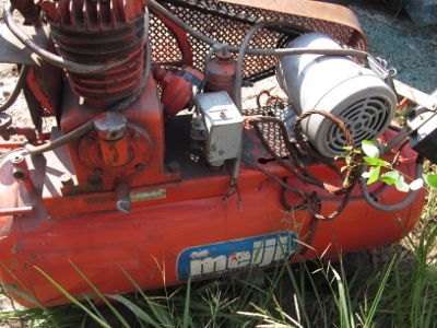 ขาย-เครื่องปั๊มลม มอเตอร์ไฟฟ้า MEIJI ขนาด 4 แรง มือสองนำเข้าจากญี่ปุ่น