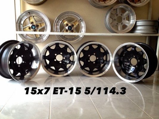 ขายล้อแม็ก ENKEI ขอบ 15x7 ออฟ-15 ใส่ 5 รู 114.3 สีดำขอบเงา ออฟลึก สวยๆ ครับ