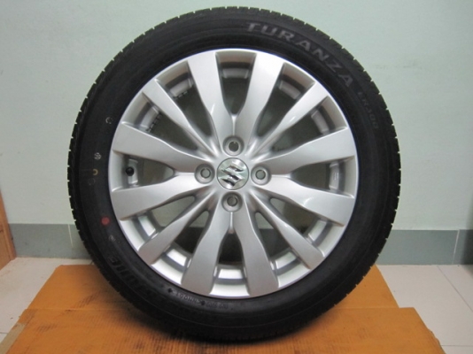 ขายล้อแม็ก Suzuki Swift พร้อมยางป้ายแดง ขอบ16 ปี13 ออกจากศูนย์แล้วถอดออกเลย