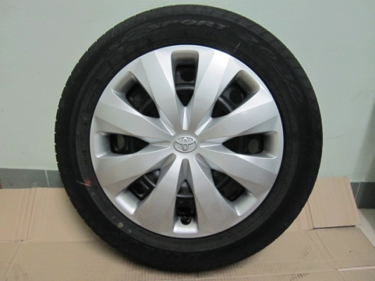 ขายยางพร้อมกะทะและฝาครอบรถ NEW VIOS ป้ายแดงปี 13 ขนาด 185/60R15