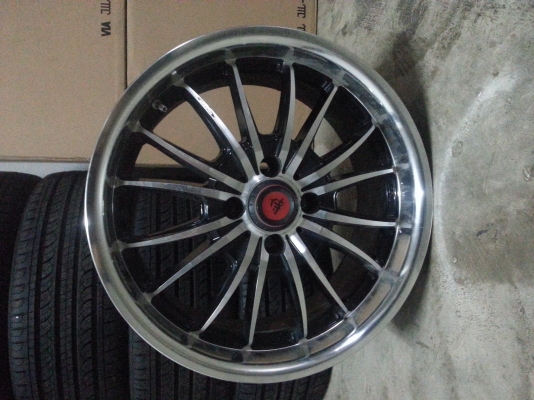 ขายแม็กขอบ16 lenso samurai แท้ๆ 4รู100 กว้าง7ET40พร้อมยางสวยๆ205/55/16ปี09