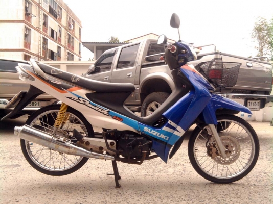 ขออนุญาติขาย Suzuki Smash 110 cc. ดิสเบรคหน้า สีน้ำเงินขาว ขออนุญาติขาย Suzuki Smash 110 cc. ดิสเบรคหน้า สีน้ำเงินขาว