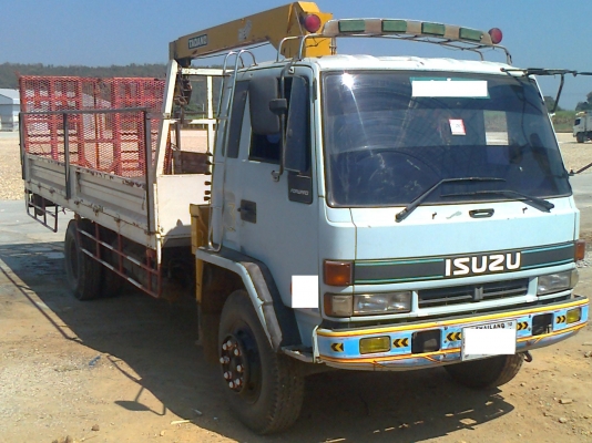 ISUZU FTR32HR 195 กระบะคาร์โก้ ติดเครน 3 ตัน หางไฮดรอลิก บรรทุกคูโบต้า