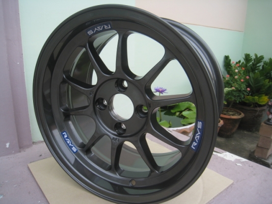 ขายล้อแม็กใหม่ Rays RF1 (k-speed) 15"x8" et25 4รู100+ ยาง พร้อมจุ๊ป rays (081-3747940)