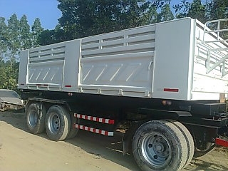 ลูกพ่วงดั้ม  สามคาน แท้  ปี 50 กะบะสามมิตรลอนเฉียง  ยาว 6.80  เมตร