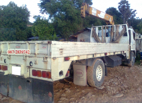 ขายรถบรรทุก 6 ล้อ ขนาดใหญ่ ติดเครน TADANO 5ตัน 4 ชัก ตัวรถ HINO MEGA