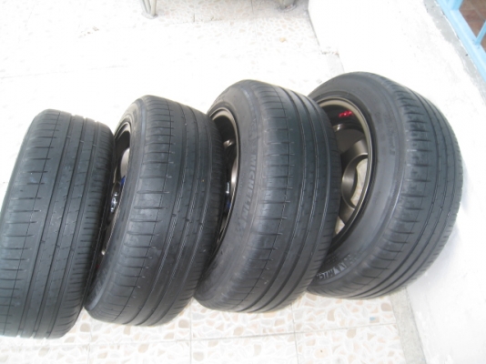 ขายล้อแม็กใหม่ W work s1 15'xหน้า 7.5 et38 หลัง 8.5 et25 4รู100 +ยาง พร้อมจุ๊ปrays (081-3747940)