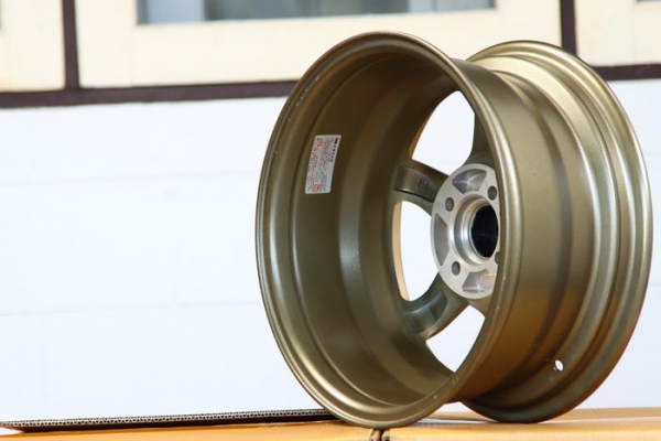 ล้อใหม่15" TE37 4รู100 กว้าง7 ออฟ38 สีทองยิงทรายขอบชา งานเหมือนแท้