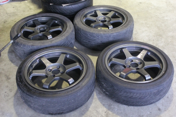 ขายล้อTE37 ขอบ17 4/100 พร้อมยาง 1ชูดถูกๆ 9000.-