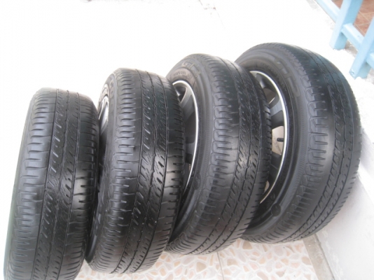 ขายล้อแม็ก Honda city 15"x6" et53 4รู100 +ยาง (081-3747940)