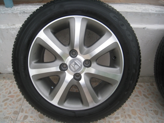 ขายล้อแม็ก Honda city 15"x6" et53 4รู100 +ยาง (081-3747940)