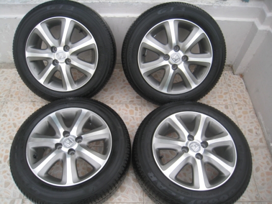 ขายล้อแม็ก Honda city 15"x6" et53 4รู100 +ยาง (081-3747940)
