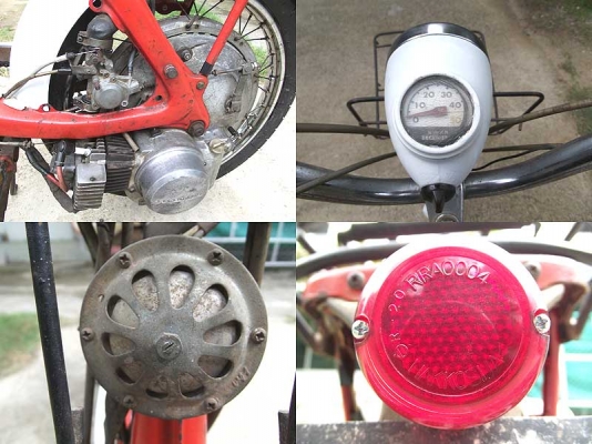 ขายจักรยานติดเครื่องโบราณ LITTLE HONDA P-50สภาพเดิมสีเดิมเครื่องติดขี่ดีพร้อมใช้น่าสะสมมีรูป+คลิ๊ป ครับ