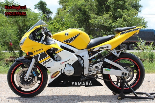 แม็กสิงห์บุรี//YAMAHA R6 600 CC ปี2001 สภาพหล่อ ท่อสูตร ARKAPOVIC อินวอย 115000 ด่วน