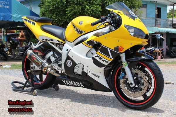 แม็กสิงห์บุรี//YAMAHA R6 600 CC ปี2001 สภาพหล่อ ท่อสูตร ARKAPOVIC อินวอย 115000 ด่วน