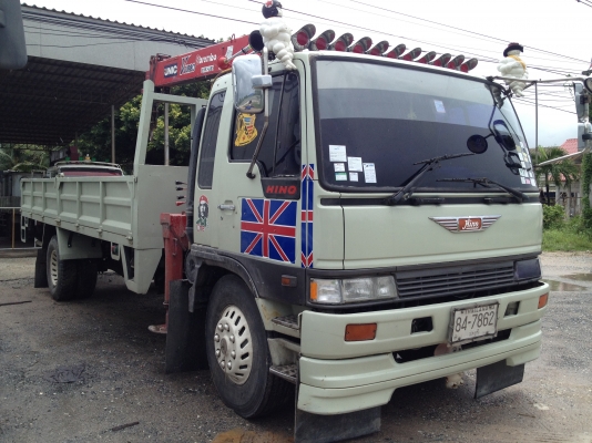ขาย 6 ล้อ HINO FF3H ติดเครน 4.5 ตัน 4 ปลอก ยาว 7.20