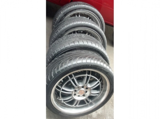 แม็ก 18 เลนโซ่ 4 รู ใส่เก๋ง พร้อมยาง แม็ก 18 เลนโซ่ 4 รู ใส่เก๋ง พร้อมยาง