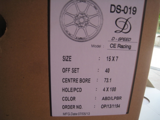 ขายล้อแม็กใหม่ CE28 15"x7" et40 4รู100 พร้อมจุ๊ป Rays (081-3747940)